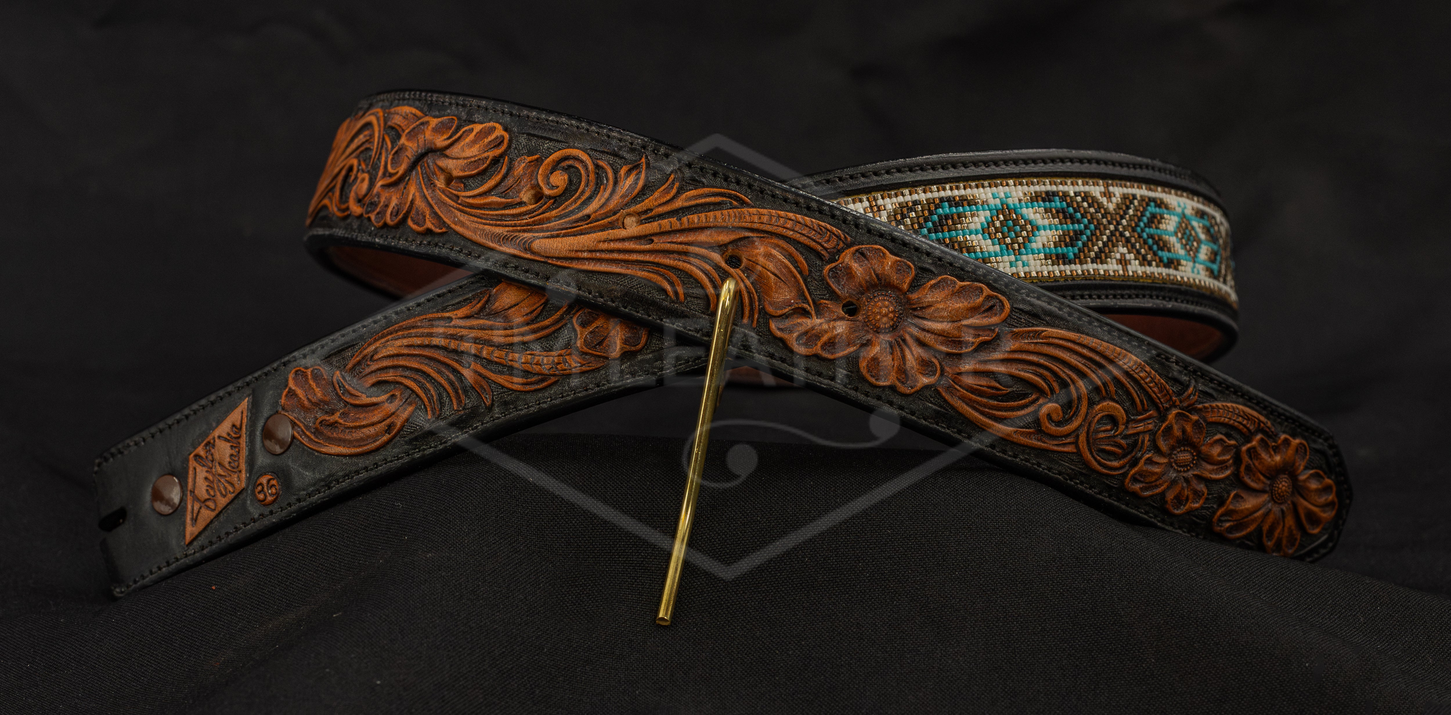 Taylor Meeske Signature Series Floral & Beaded Belt