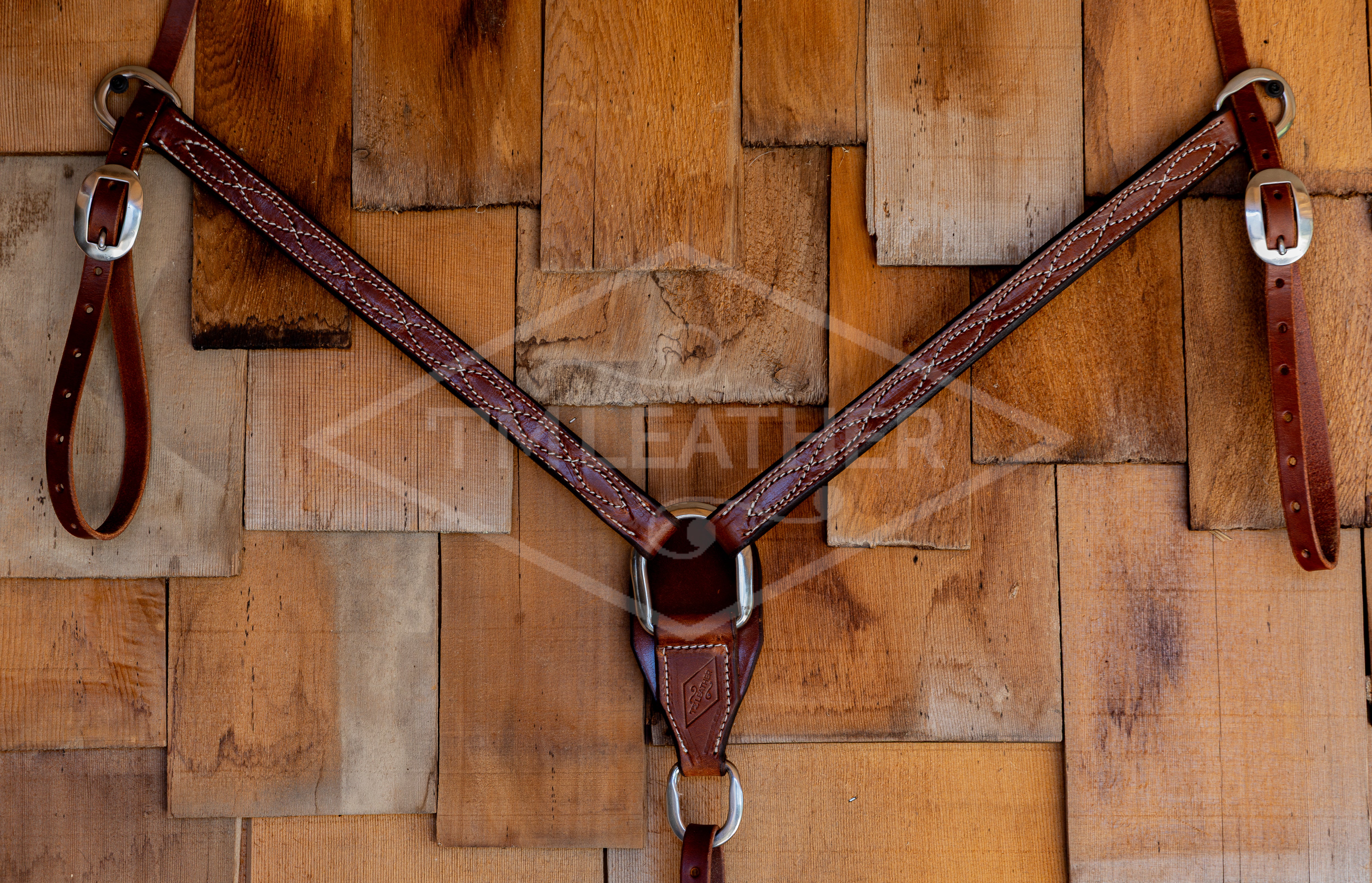1" Natural Breast Collar w/ Gunslinger Stitching