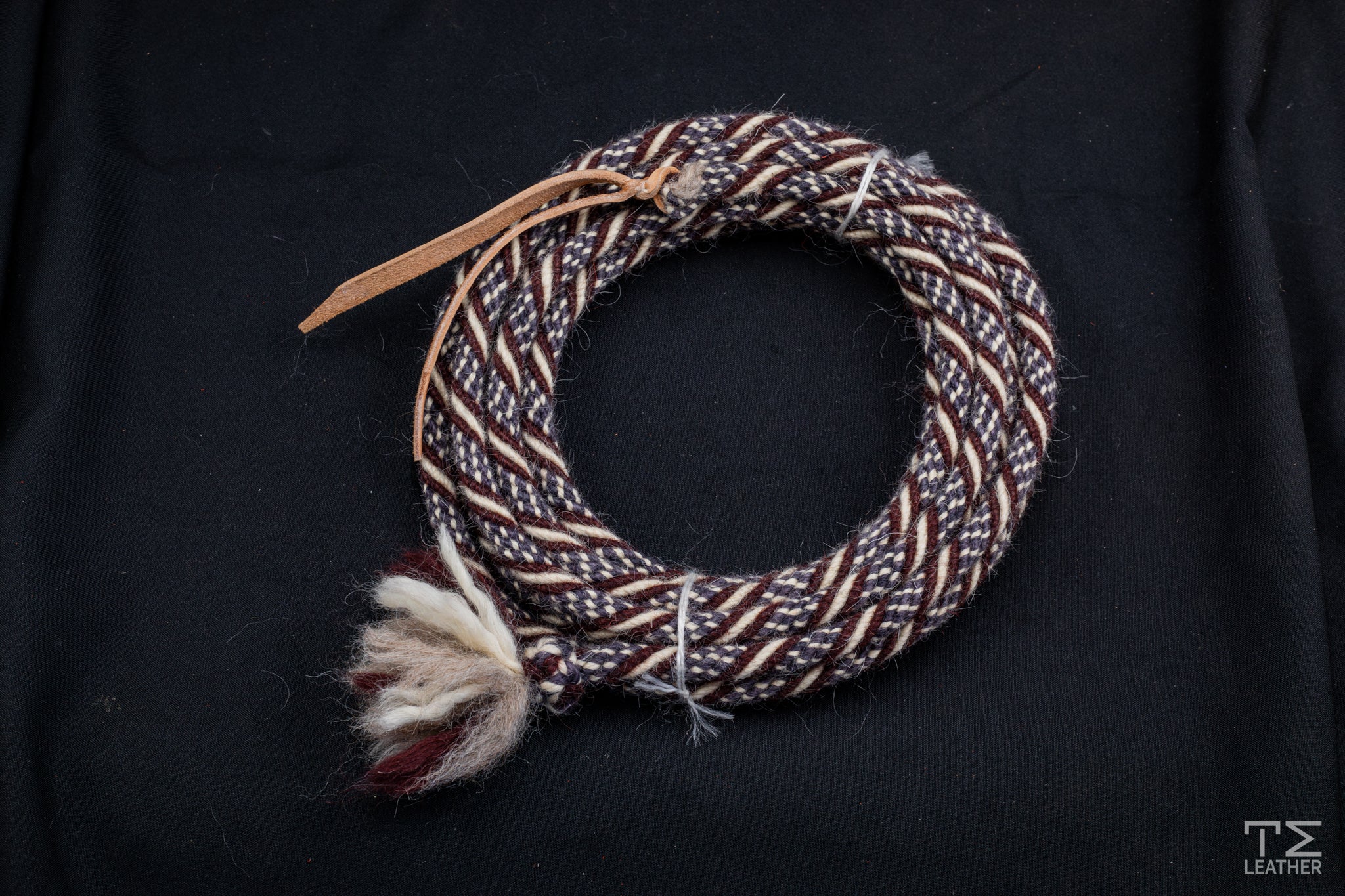 5/8" Burgundy, Purple & White Mohair Mecate