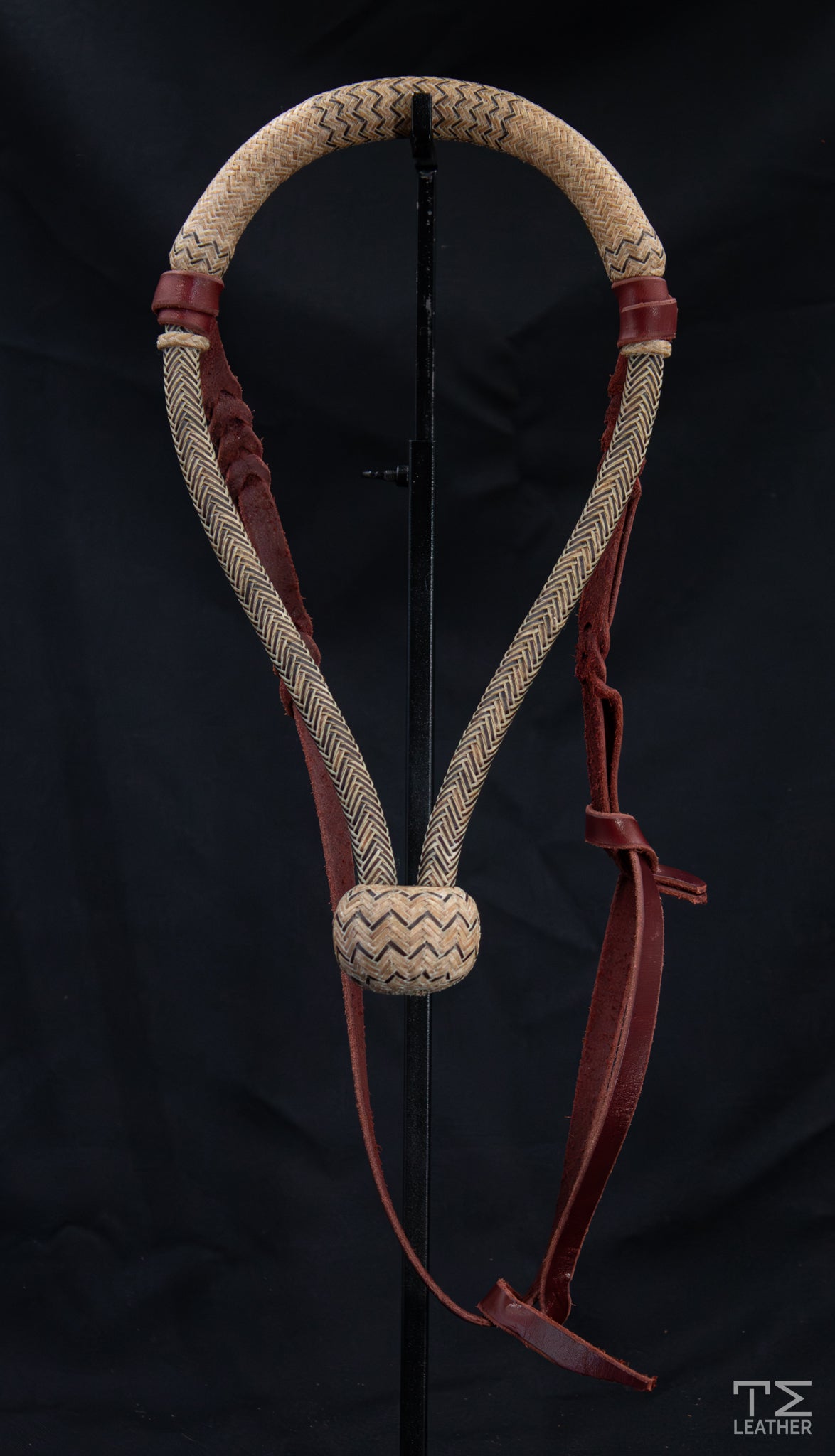1/2" Chocolate and Natural Rawhide Bosal