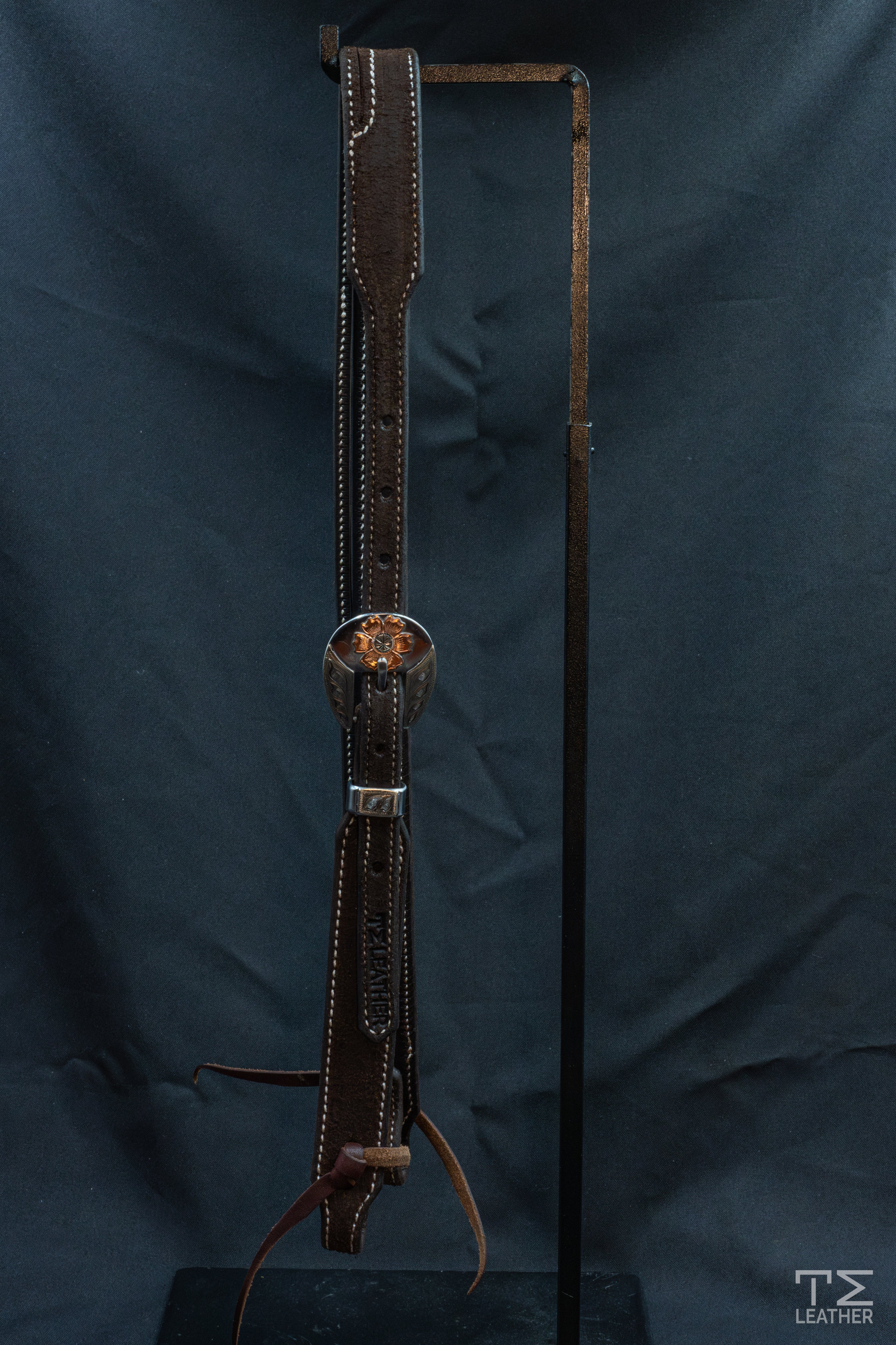 Working Slit Ear Chocolate Roughout w/ Tom Palmer Flower Buckle
