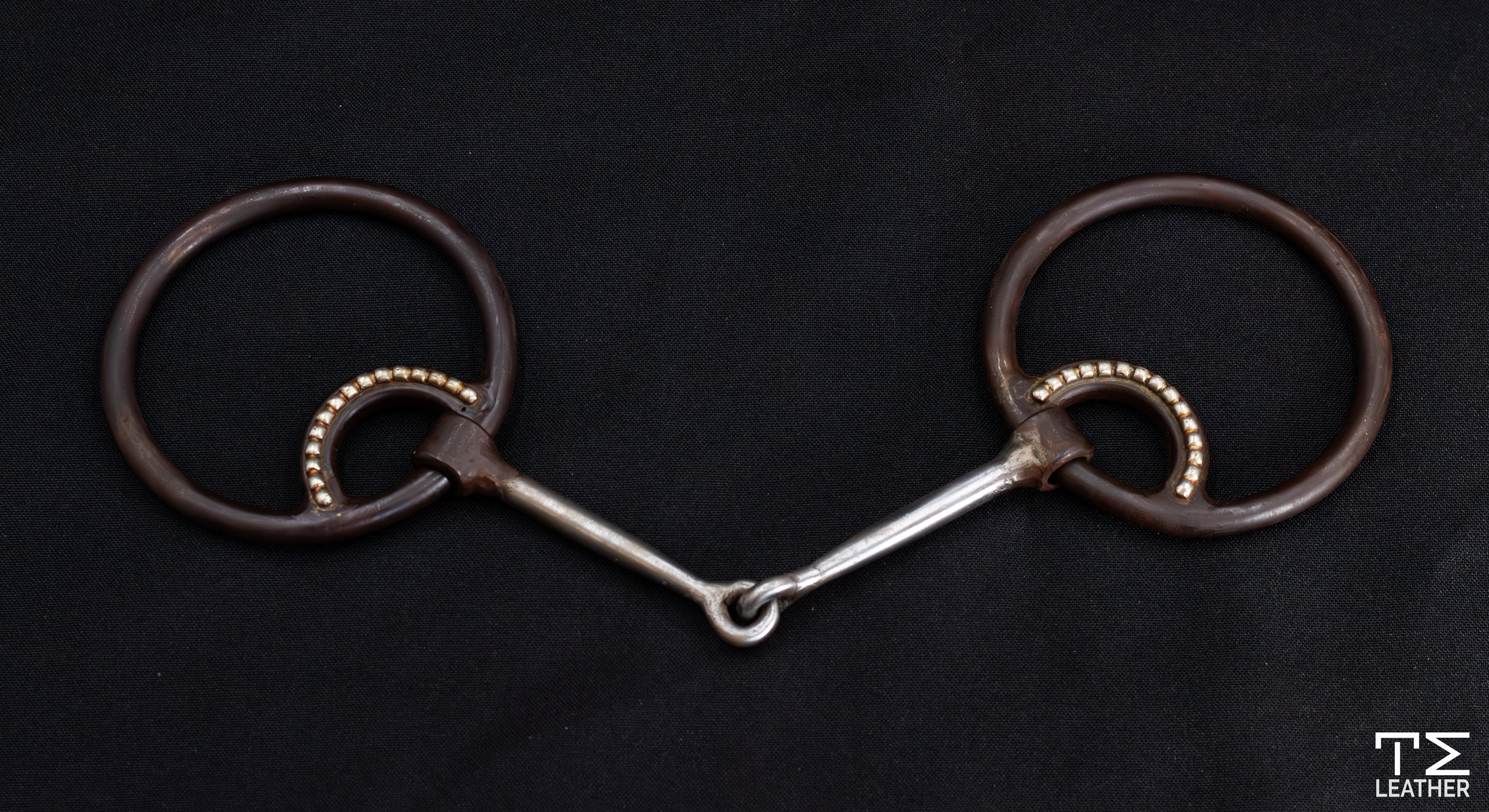 Grant Befus 3/8" Locked Ring Snaffle w/ Dot & Floral Accents