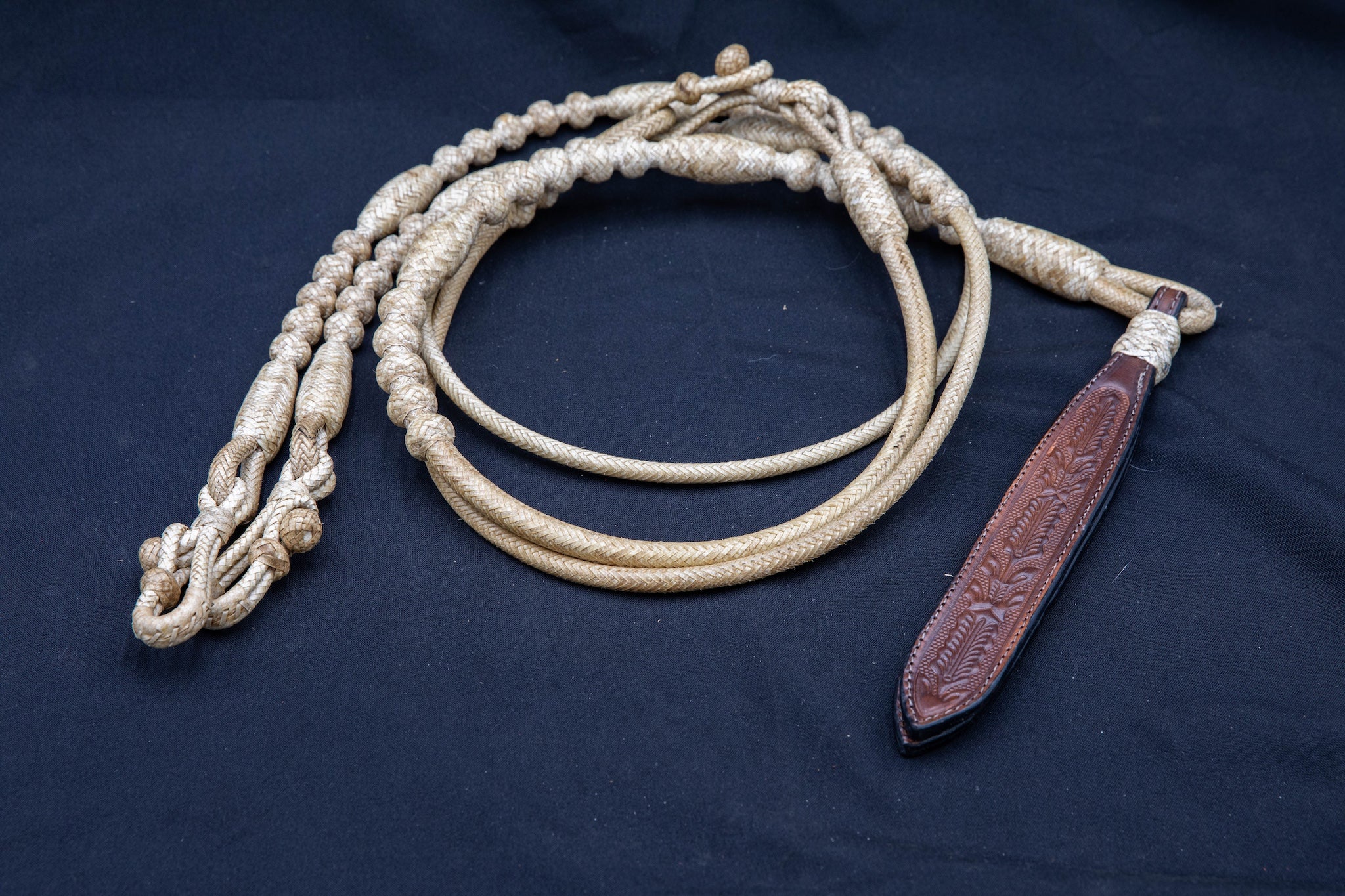 18 Plait, 102" Natural Rawhide Romel Reins