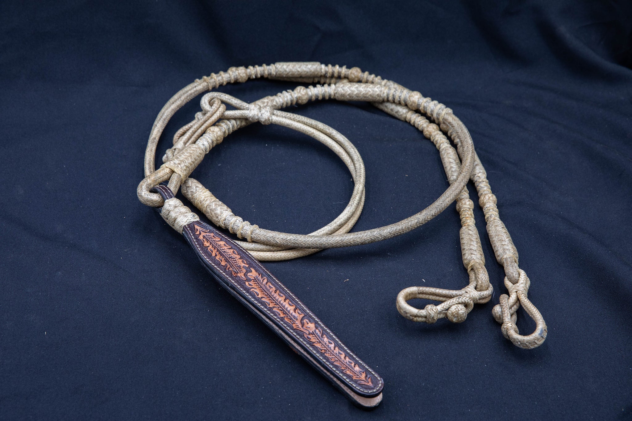 18 Plait, 110" Natural Rawhide Romel Reins