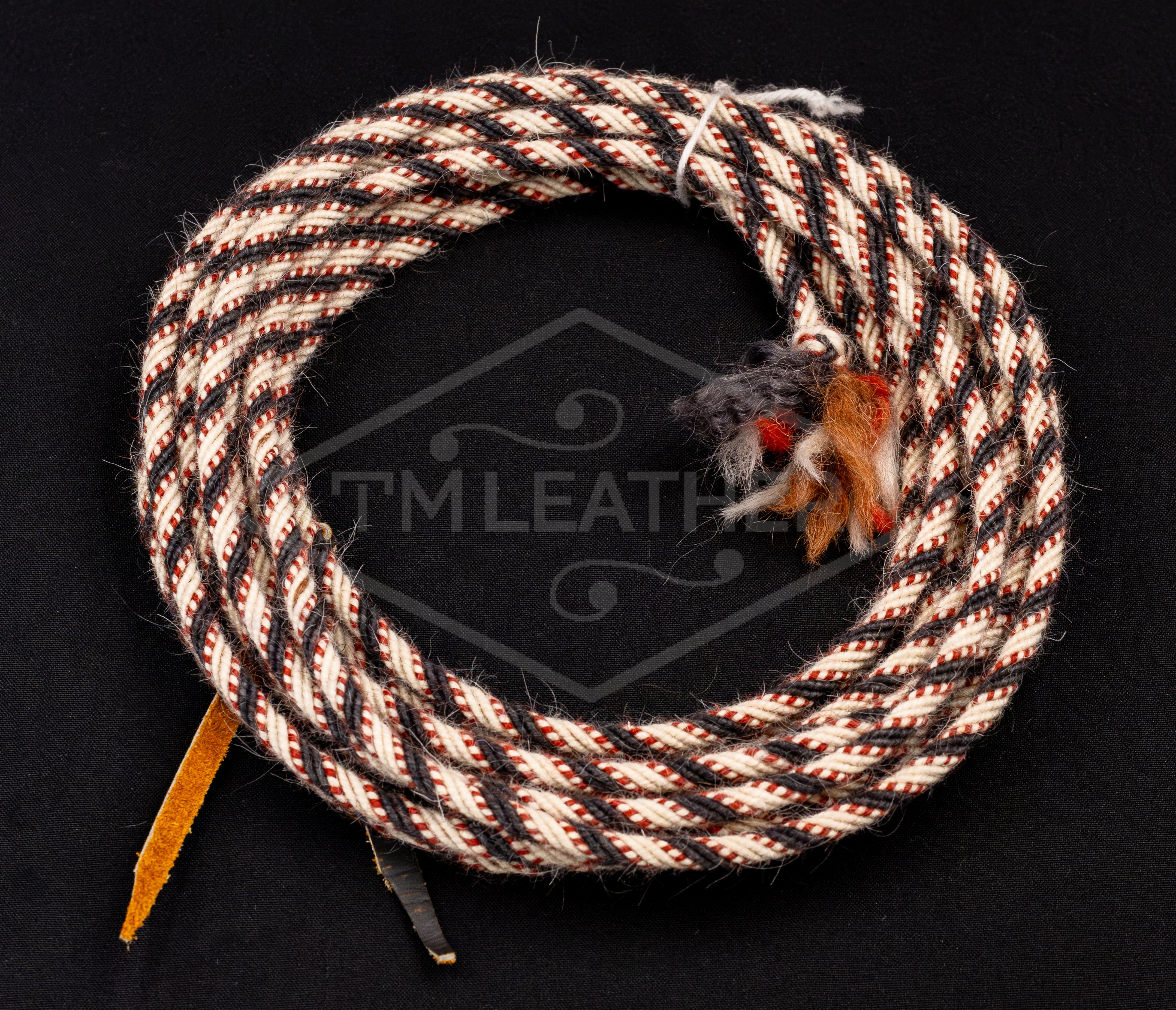 1/4" Red, Charcoal, & White Mohair Mecate