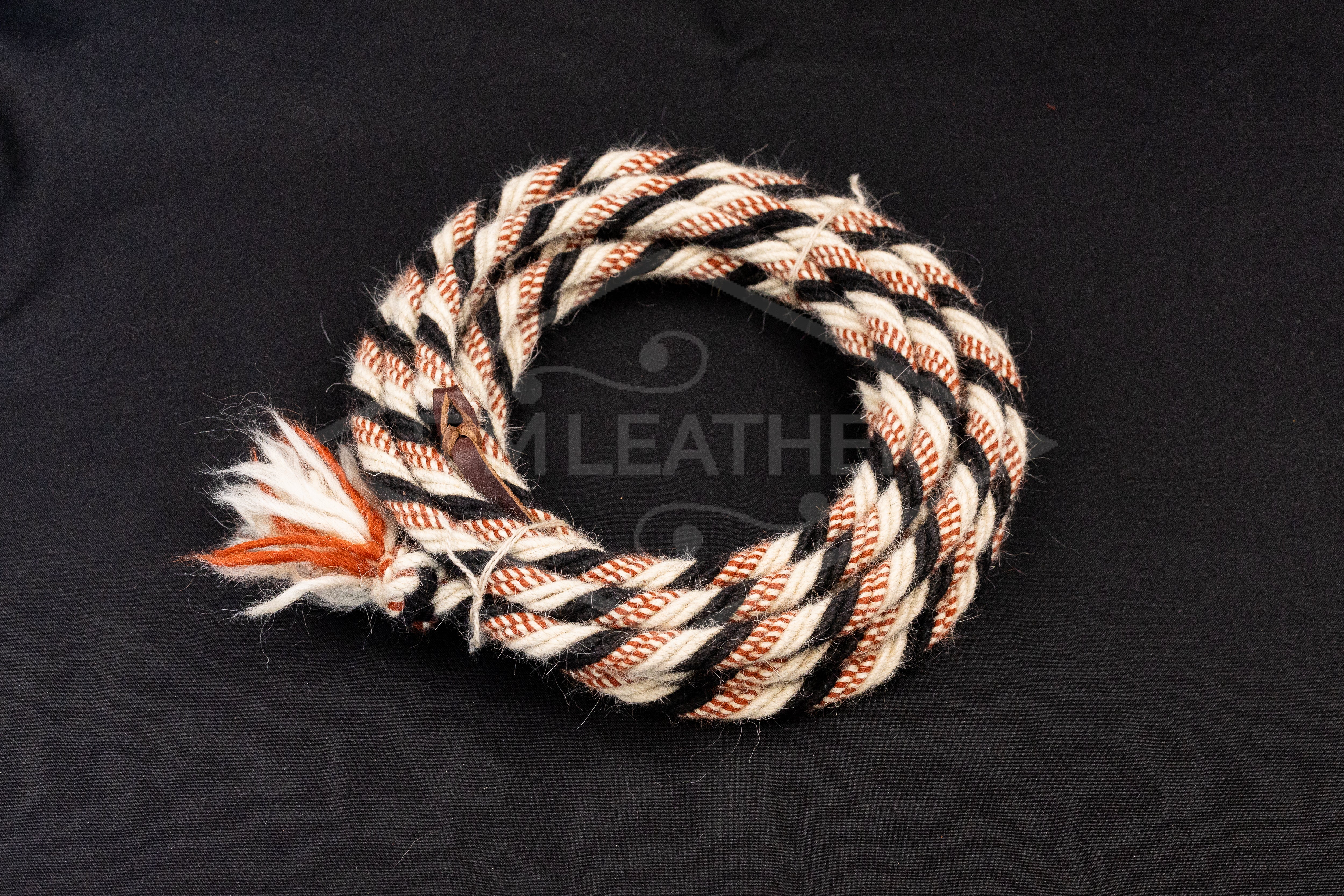 5/8" White, Charcoal, & Rust Mohair Mecate