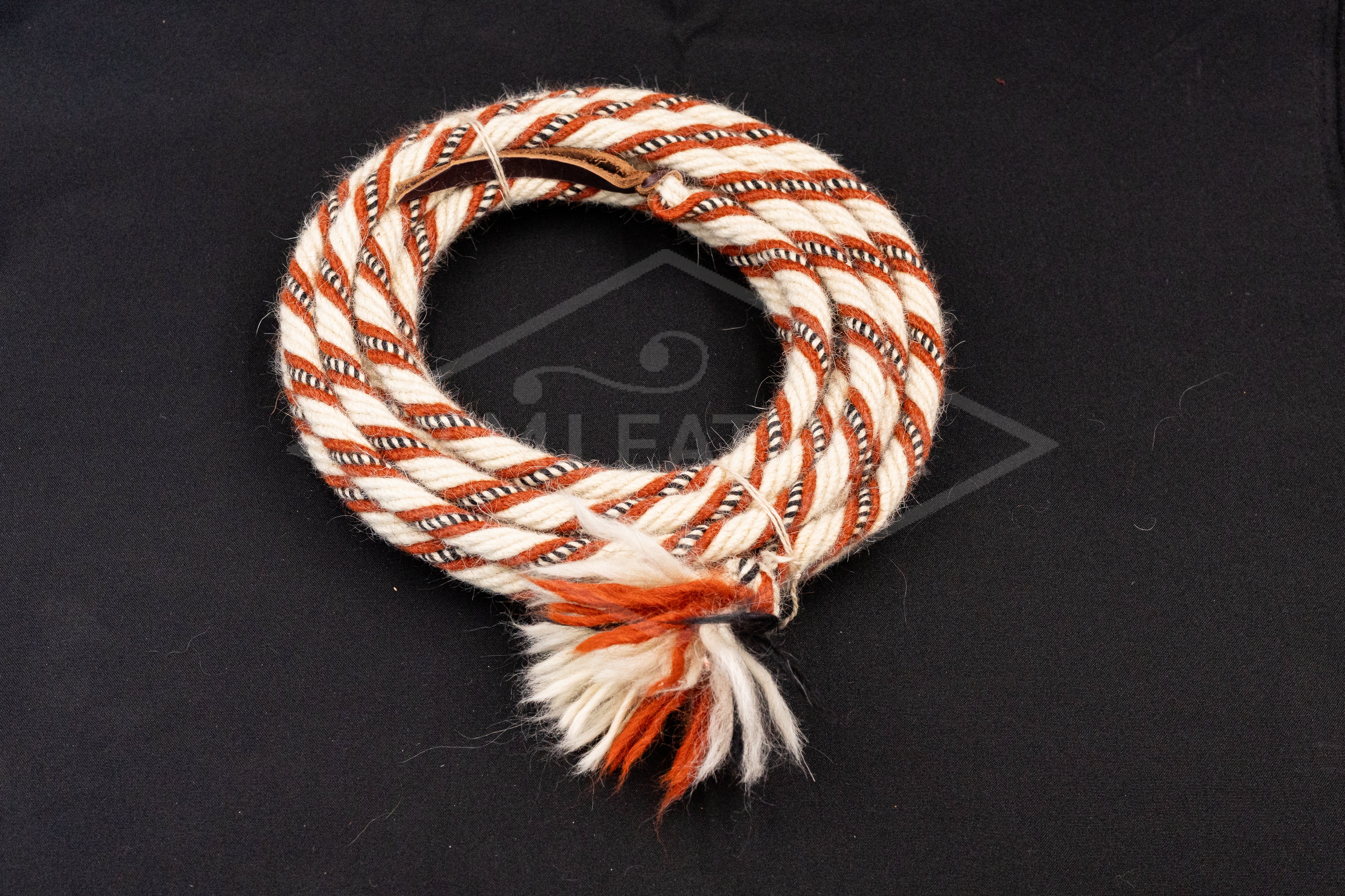 5/8" White, Rust, and Black Mohair Mecate