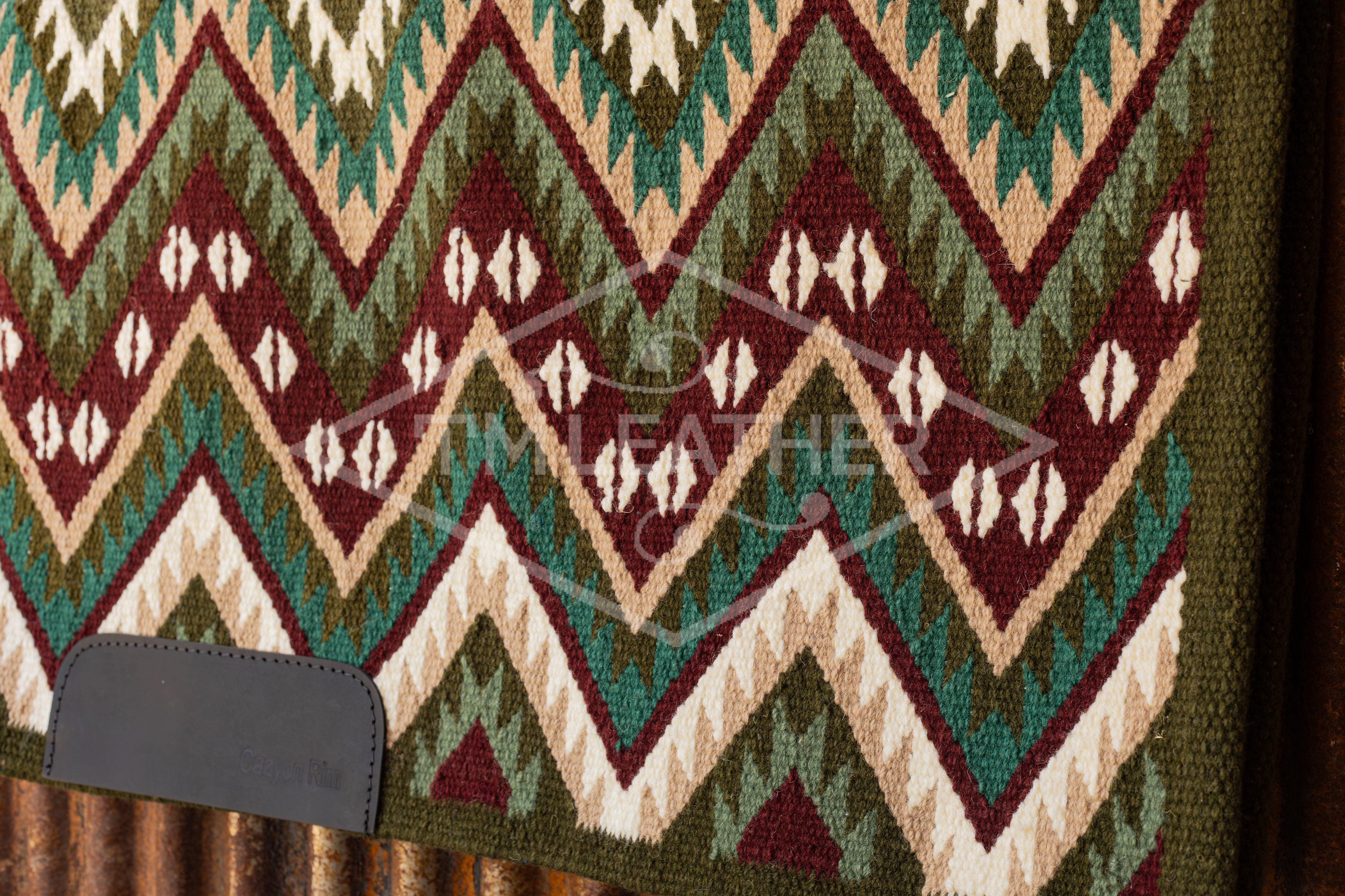 Greens, Tans, & Burgundy Flat Show Blanket