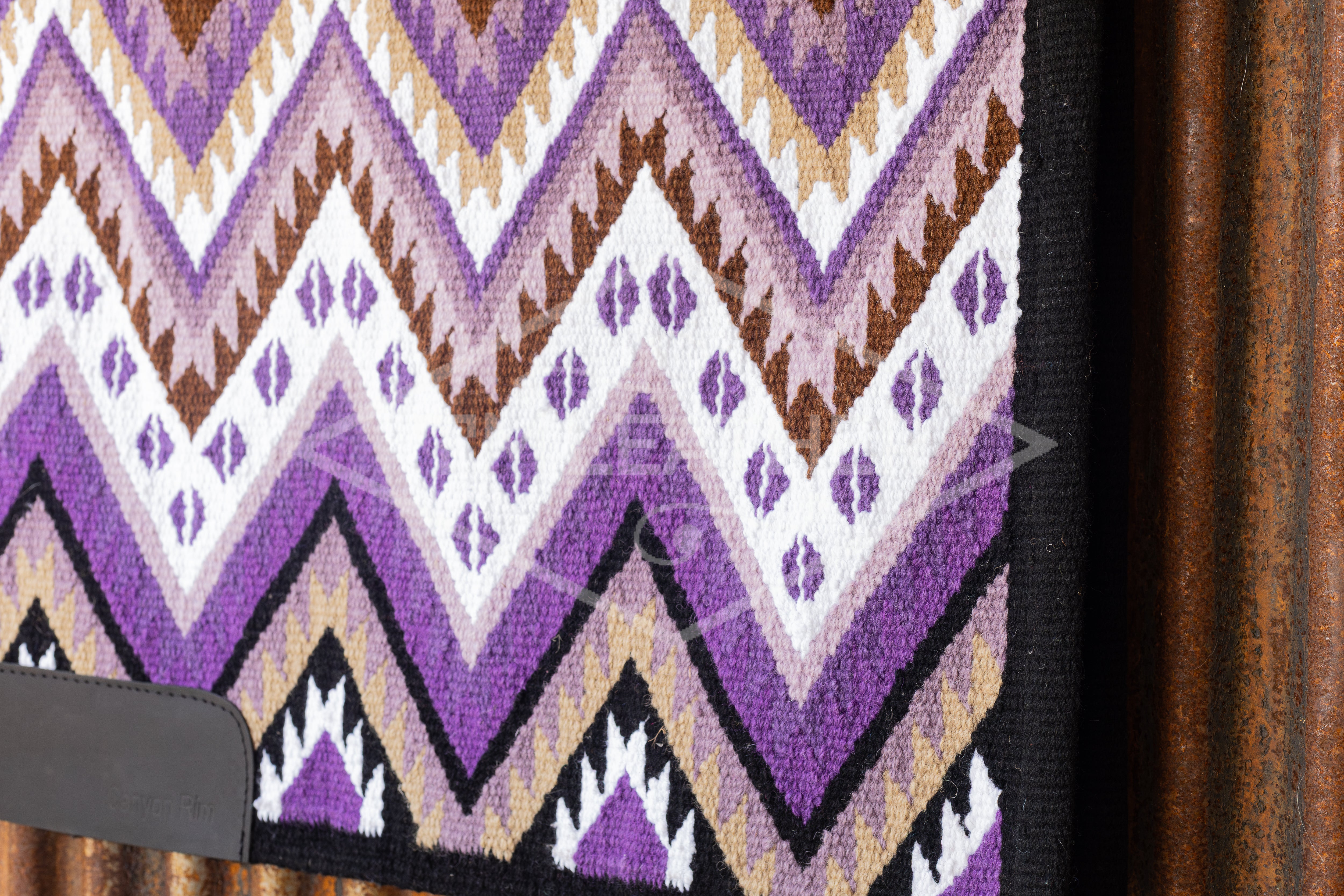 Black, Purples, Tans, & White Flat Show Blanket