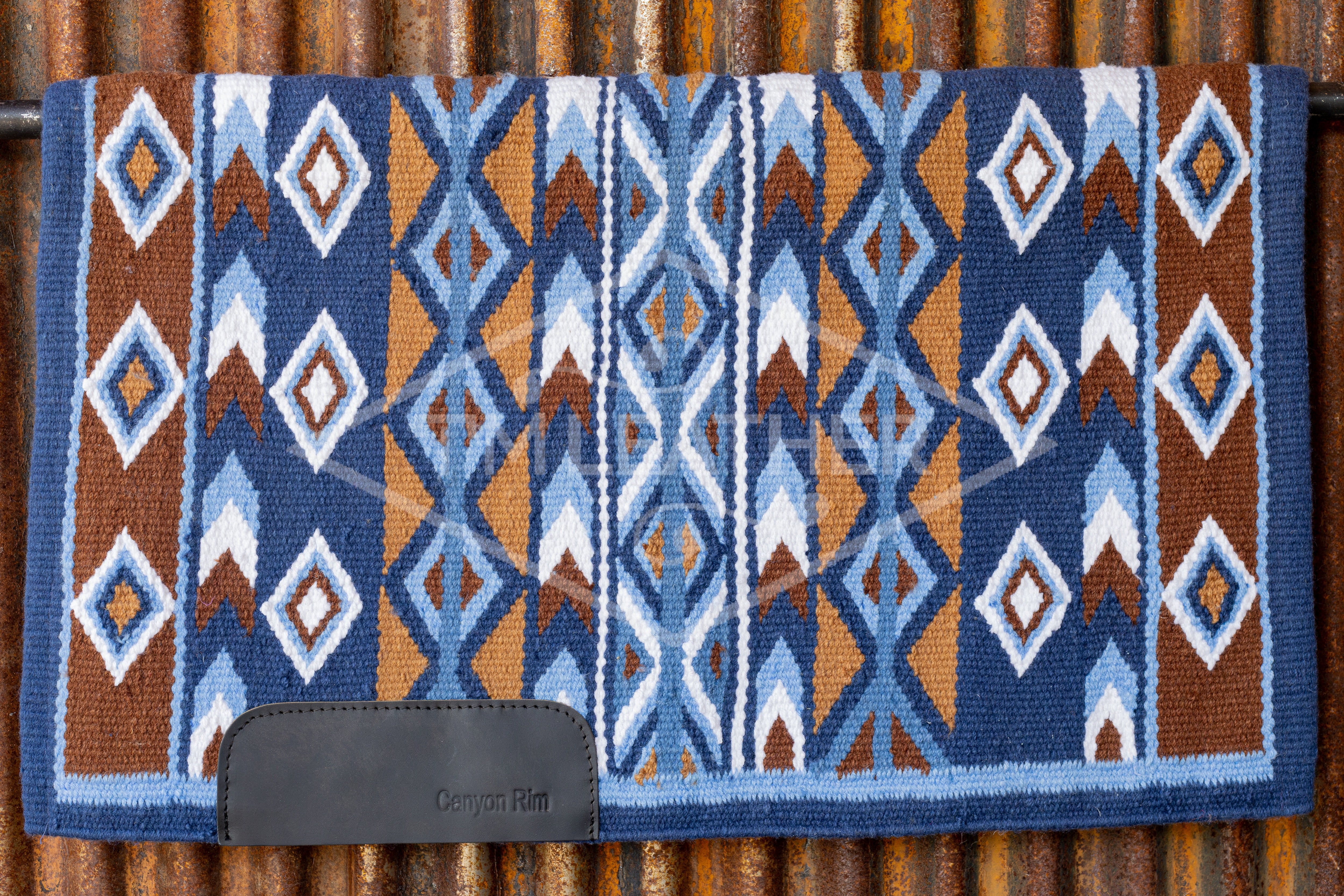 Blues, Brown, Sand & White Flat Show Blanket