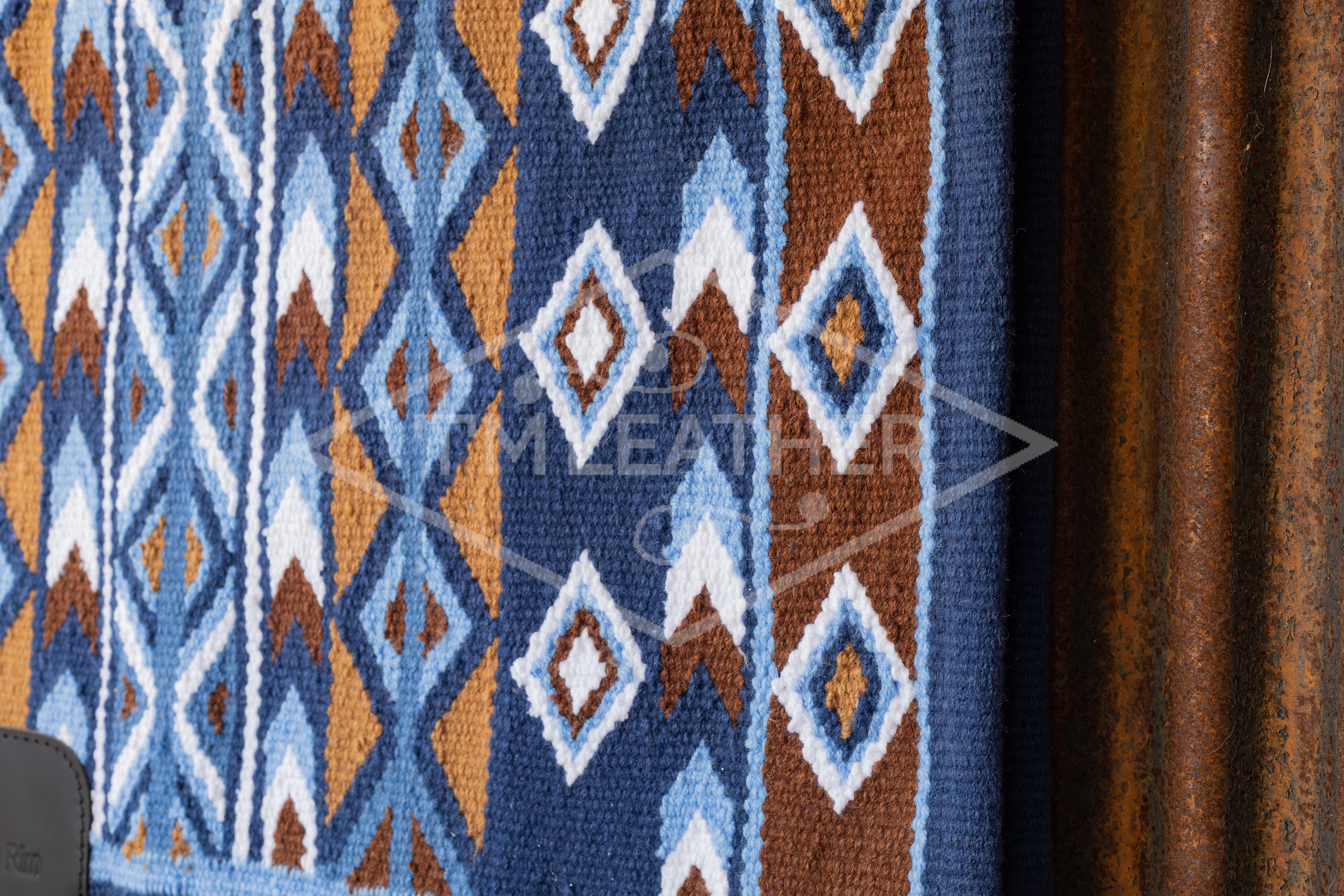 Blues, Brown, Sand & White Flat Show Blanket