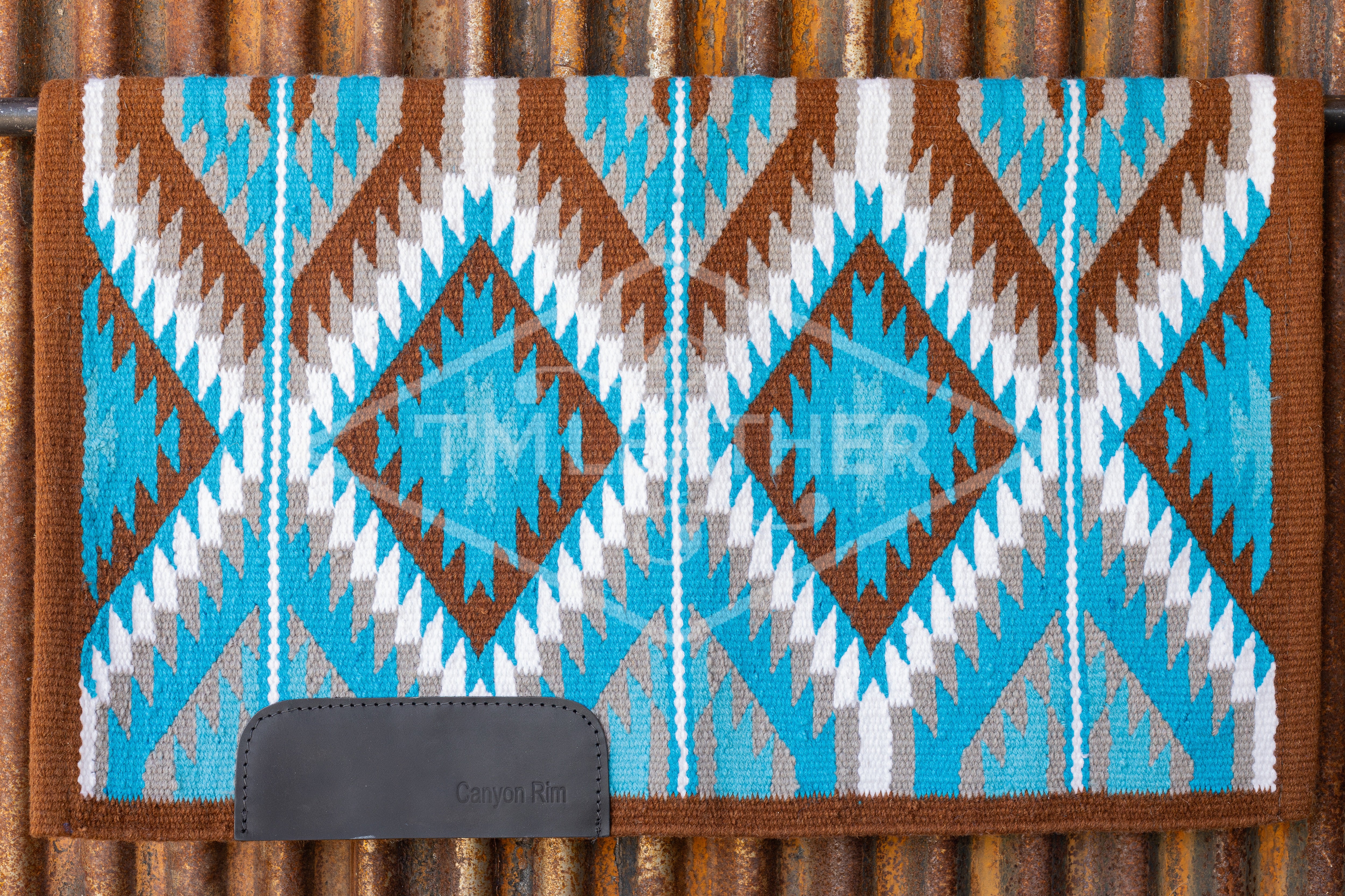 Brown, Blues, Gray & White Flat Show Blanket