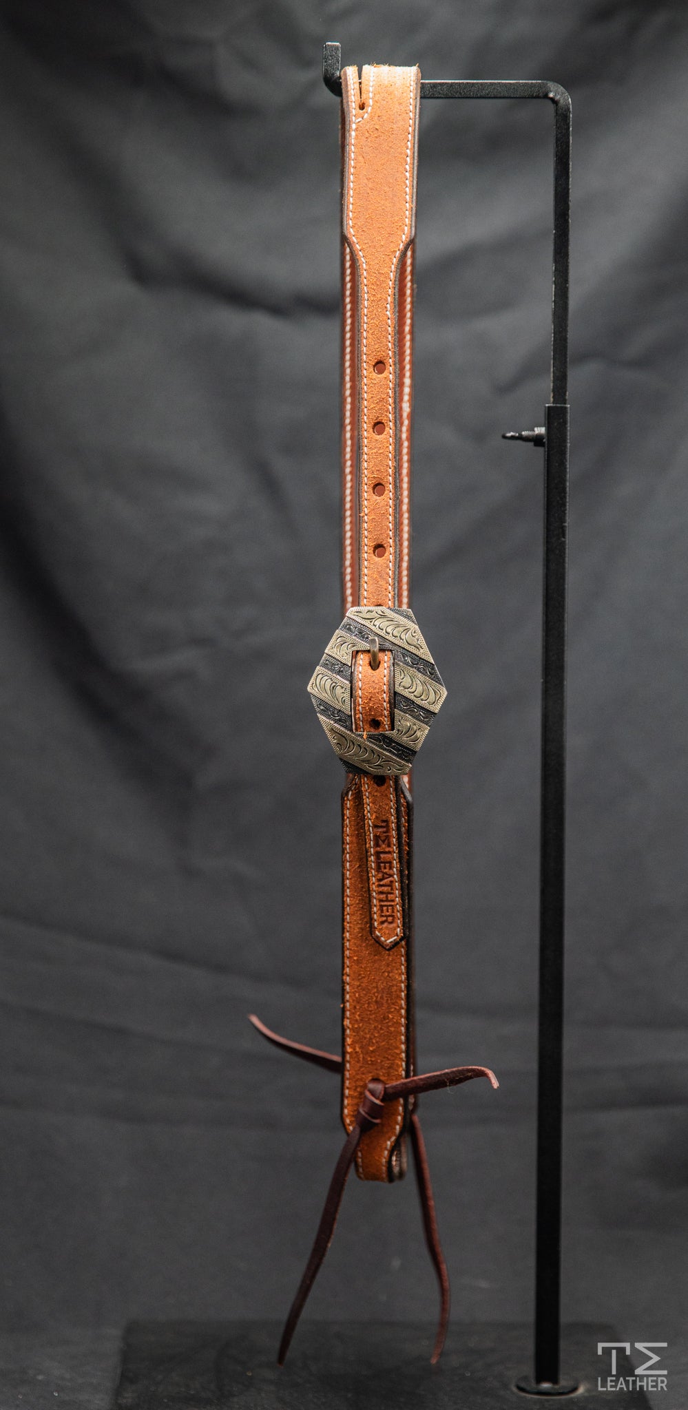 Working Slit Ear Natural Roughout w/ Steel Hexagonal Diamond Hardware w/ Scrolling Accents