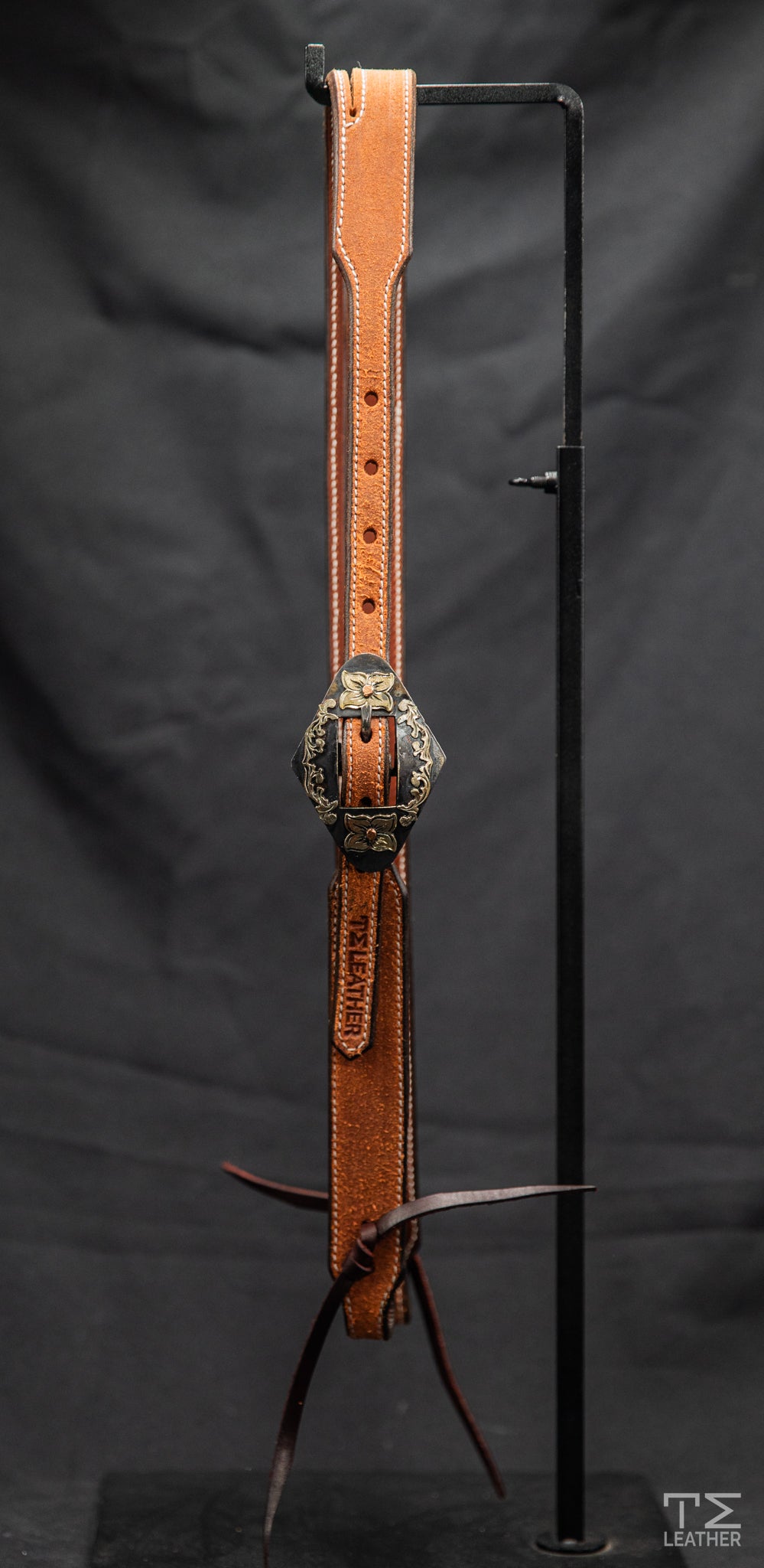 Working Slit Ear Natural Roughout w/ Steel Rounded Diamond Hardware w/ Copper & Floral Accents
